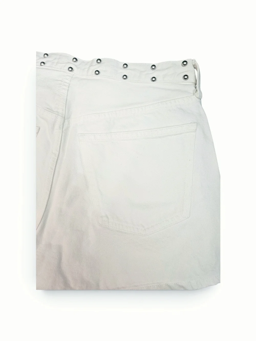 Universal Thread White Studded Denim 90s Baggy Shorts Size 4
